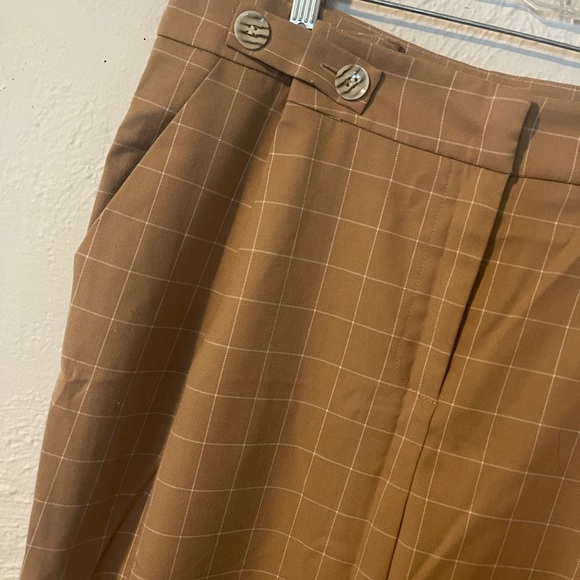 Topshop Tan Checkered Pants - Picture 3 of 7